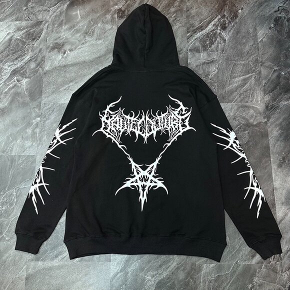 Vetements Black Printed Hoodie - Picture 2 of 9